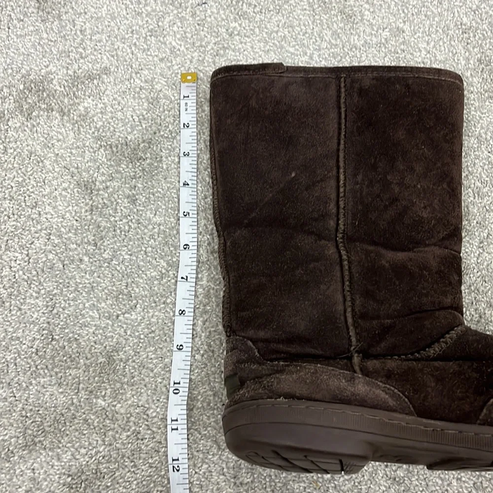 Bearpaw Size 8 Brown Midcalf Meadow Tall Sheepskin Wool Lining Suede Boots